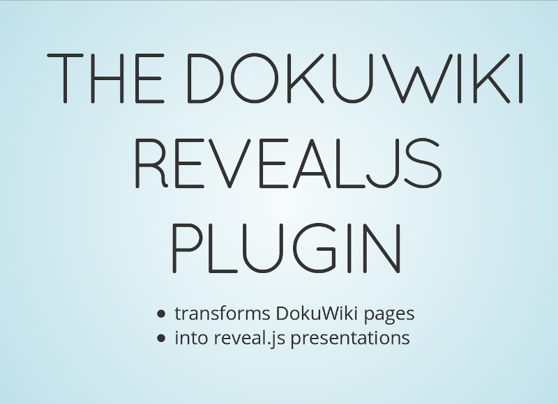 DokuWiki reveal.js rendered
